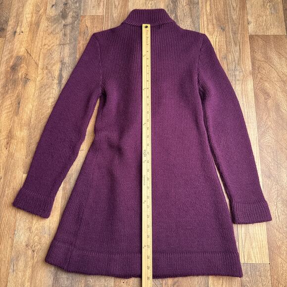 Vintage 90s Ralph Lauren‎ Coat Jacket Women's Medium Purple Knit Preppy 6516 - Picture 6 of 10